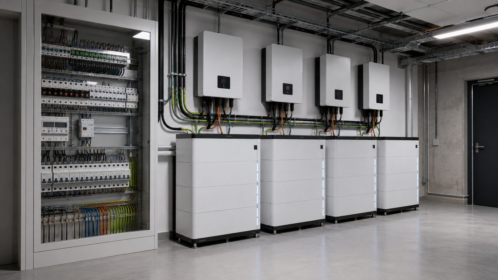 Gewerblicher Batteriespeicher mit Wechselrichtern